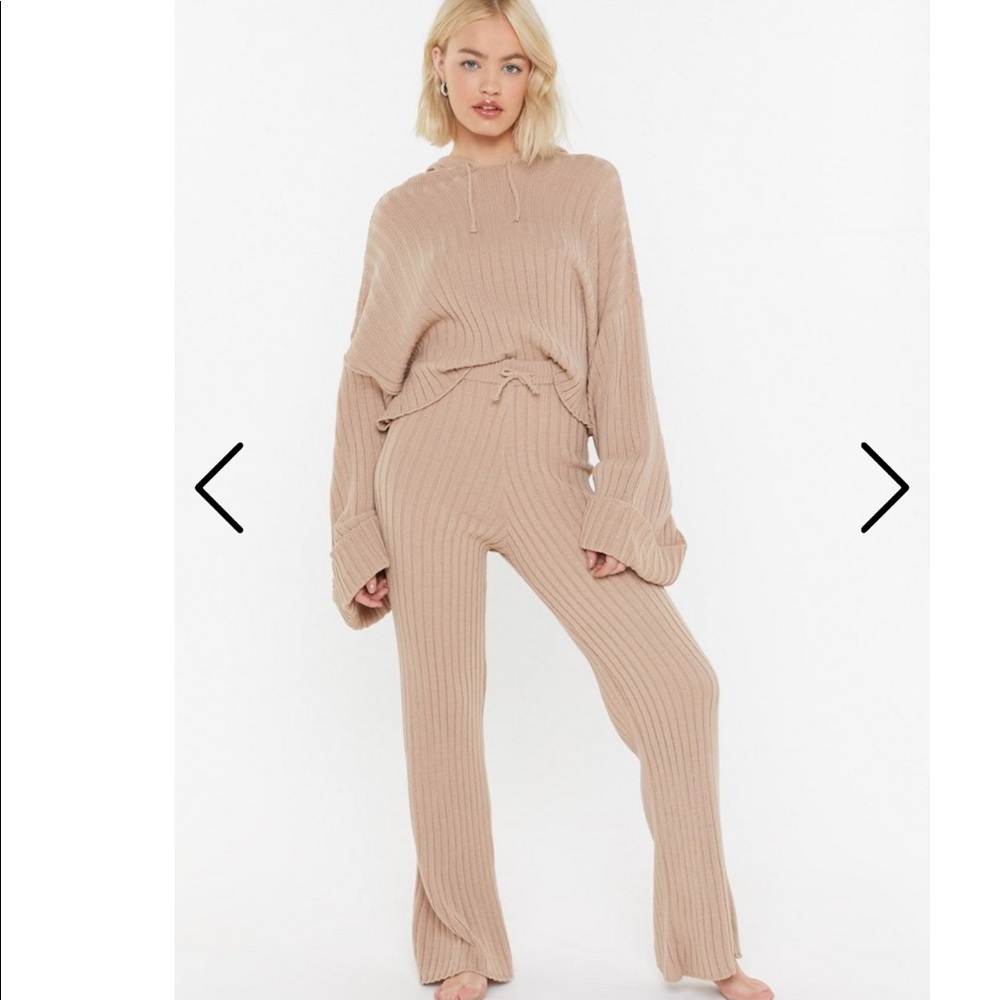 Nasty gal Ribbed Sweater and Jogger Set